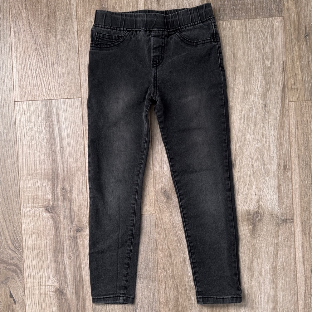 Cat &Jack Girl Black/Grey Stretchy Jegging Size 6